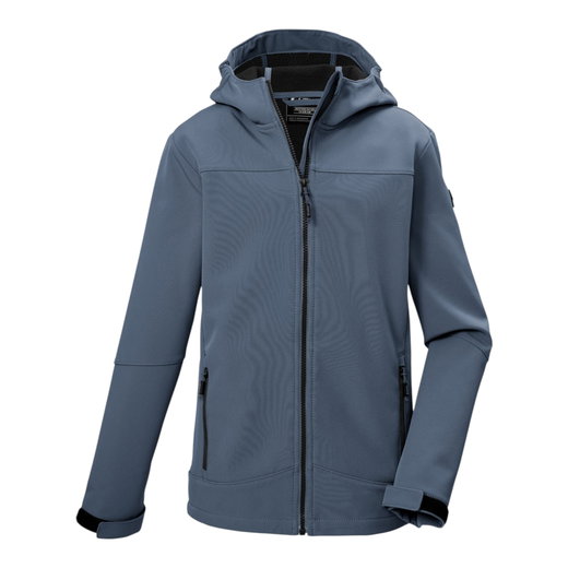 Killtec Softshelljacke KOS 484 (mit Kapuze, winddicht, wasserabweisend) stahlblau Jungen